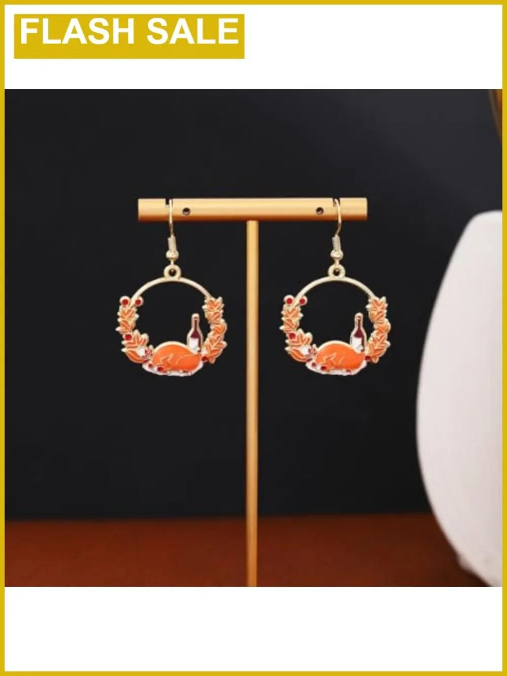 Thanksgiving Dangle Earrings Turkey Pumpkin Maple Leaf Fall Jewelry